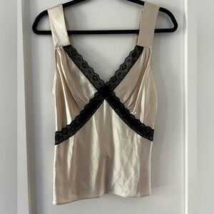 NWOT reformation silk and lace tank top size small